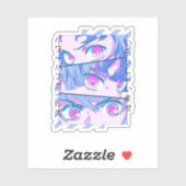 Anime Girl Eyes – 日本文化芸術日本の- シール (シート)