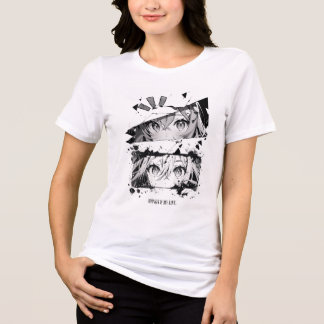 Anime Girl Graphic White T-Shirt トライブレンドＴシャツ