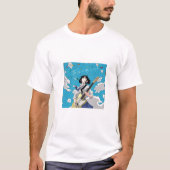 Anime Girl Guitarist Celebration Tシャツ (正面)