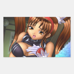 Anime Girl - Honey 長方形シール