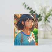 Anime Girl in the City |保のTouch ポストカード (スタンド正面)