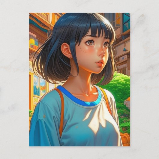 Anime Girl in the City |保のTouch ポストカード (正面)