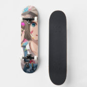 Anime Girl on Skateboard、Anime Girl Skateboard スケートボード (正面)