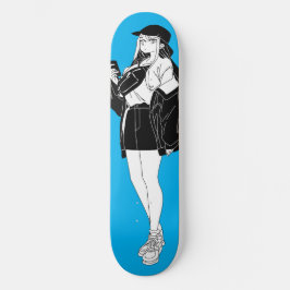 Anime Girl Out On Town Skateboard Deck スケートボード