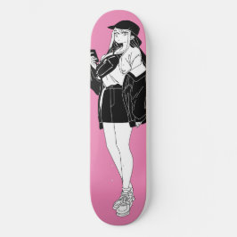 Anime Girl Out On Town Skateboard Deck スケートボード