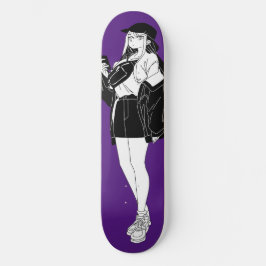 Anime Girl Out On Town Skateboard Deck スケートボード