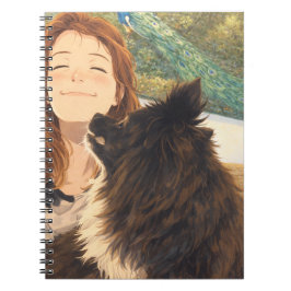 Anime Girl & Puppy Photo Notebook ノートブック