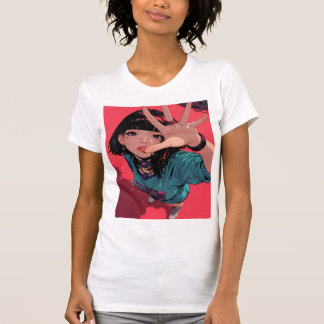 Anime Girl T-shirt High Quality Print Tシャツ