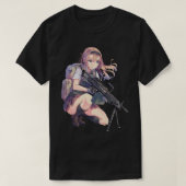 Anime girl with gun                 tシャツ (デザイン正面)
