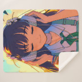 Anime Girl's 聞 to Music シェルパブランケット (正面(横))