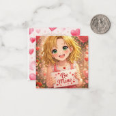 Anime Girls Classroom Valentines exchange Cards ノートカード (正面/裏面インサイチュ)