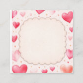 Anime Girls Classroom Valentines exchange Cards ノートカード (裏面)