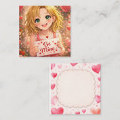 Anime Girls Classroom Valentines exchange Cards ノートカード (正面/裏面)