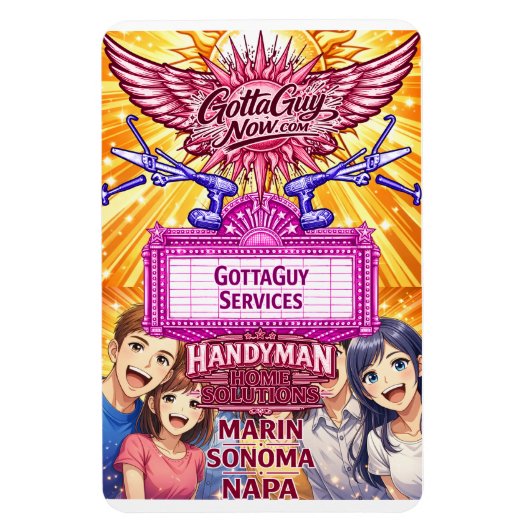Anime GottaGuy Handyman Home Solutions  マグネット (縦)