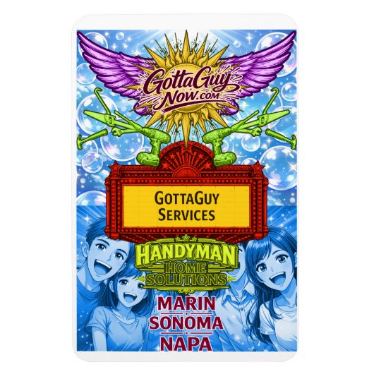 Anime GottaGuy Handyman Home Solutions  マグネット (縦)