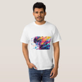 Anime Graffiti Chaos — Color Splash Men Anime Art Tシャツ (正面フル)