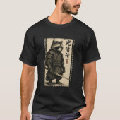 Anime Graphic for Men, Japanese Samurai Raccoon Tシャツ (正面)