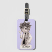Anime Guy O SNAP、オリジナルスケッチ ラゲッジタグ (正面縦)