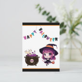 Anime/Halloween/Witch/秋フラットアナウンスメントカード シーズンポストカード (スタンド正面)