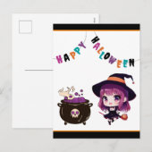 Anime/Halloween/Witch/秋フラットアナウンスメントカード シーズンポストカード (正面/裏面)