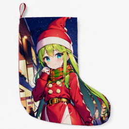 Anime Holiday Girl Christmas Stocking スモールクリスマスストッキング