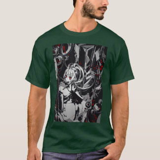Anime Horror Aesthetic Scary Creepy Girl Japanese  Tシャツ