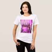 anime ia girl pink 4k写真 トライブレンドTシャツ (正面全面)