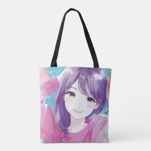 Anime- inspired design bag with Expressive Note トートバッグ (裏面)