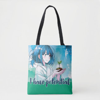 Anime- inspired design bag with Expressive Note トートバッグ