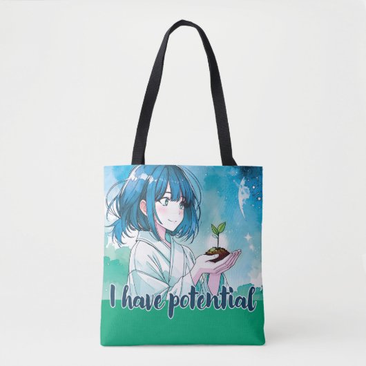 Anime- inspired design bag with Expressive Note トートバッグ (正面)