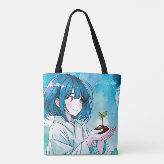 Anime- inspired design bag with Expressive Note トートバッグ (裏面)