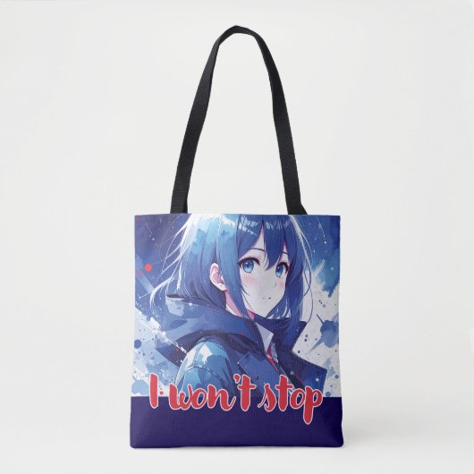 Anime- inspired design bag with Expressive Note トートバッグ (正面)