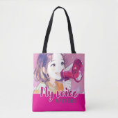 Anime- inspired design bag with Expressive Note トートバッグ (正面)
