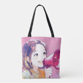 Anime- inspired design bag with Expressive Note トートバッグ (裏面)