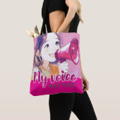 Anime- inspired design bag with Expressive Note トートバッグ (クローズアップ)