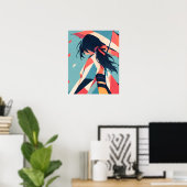 Anime inspo print No 11 Under the Parasol ポスター (ホームオフィス)