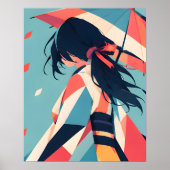 Anime inspo print No 11 Under the Parasol ポスター (正面)