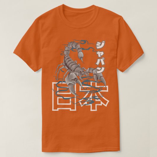 Anime Japan Retro Grunge Otaku Kanji Scorpion  Tシャツ (デザイン正面)
