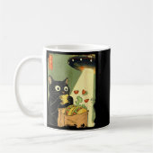 Anime Japanese Cat UFO Tacos Lover コーヒーマグカップ (左)