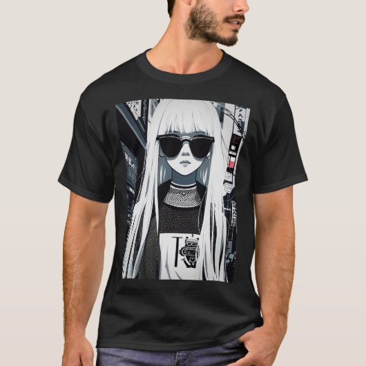 Anime Japanese Fashion Aesthetic Girl Tシャツ (正面)