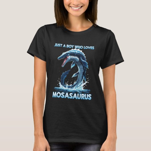 Anime Just A Boy Who Loves Mosasaurus Tシャツ (正面)