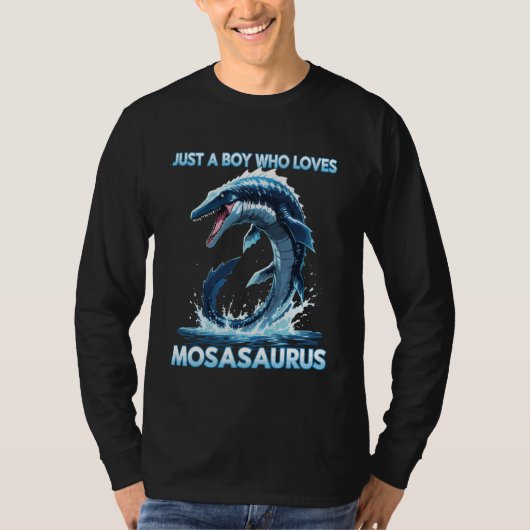 Anime Just A Boy Who Loves Mosasaurus Tシャツ (正面)