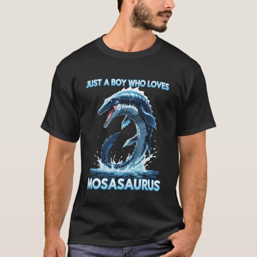 Anime Just A Boy Who Loves Mosasaurus Tシャツ (正面)