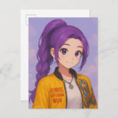 Anime K-Pop Idol Group | Original Manga-Style Pop  インビテーションポストカード (正面/裏面)