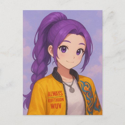 Anime K-Pop Idol Group | Original Manga-Style Pop  インビテーションポストカード (正面)