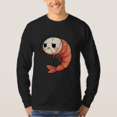 Anime Kawaii Shrimp Chibi, Cute Grumpy Shrimp Mang Tシャツ (正面)