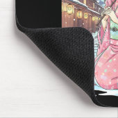 Anime Kimono Girl Christmas Japan Cat Xmas Japan A マウスパッド (コーナー)