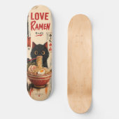 Anime Love Ramen Cat Skateboard Deck スケートボード (正面)