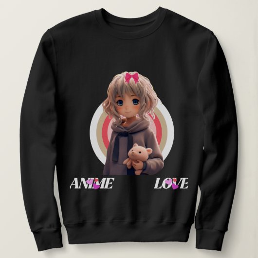 Anime Love Sweatshirt - スウェットシャツ (デザイン正面)