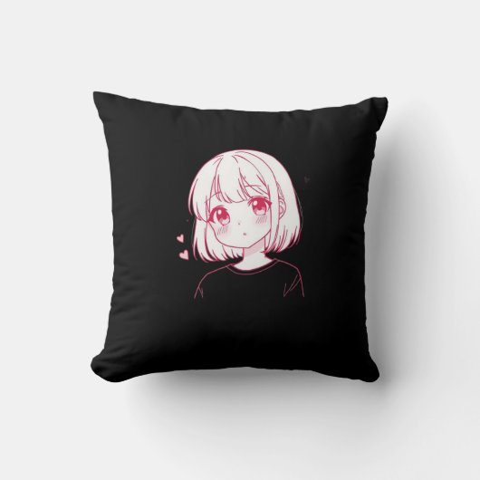 "Anime Love Vibes" クッション (正面)
